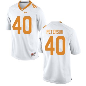 Mens Tennessee Volunteers JJ Peterson #40 White Official Jersey 396819-957
