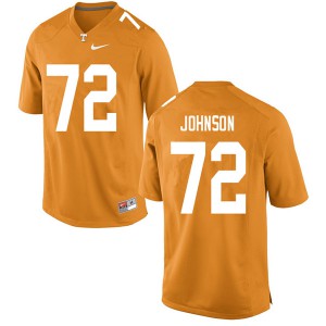 Mens Tennessee Volunteers Jahmir Johnson #72 Orange Football Jersey 407288-613