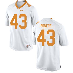 Mens Tennessee Volunteers Jake Powers #43 Official White Jersey 846678-868