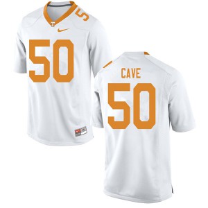 Men Tennessee Volunteers Joey Cave #50 White Stitch Jersey 415196-483