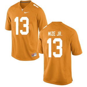 Mens Tennessee Volunteers Richard Mize Jr. #13 Player Orange Jersey 393321-254
