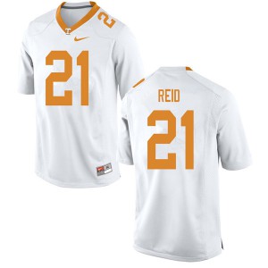 Mens Tennessee Volunteers Shanon Reid #21 White Official Jersey 503183-766