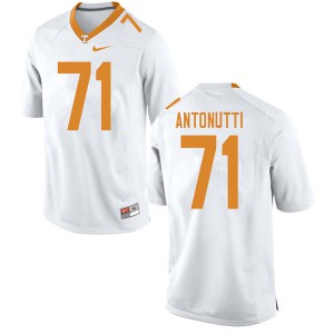 Mens Tennessee Volunteers Tanner Antonutti #71 White College Jersey 551574-963
