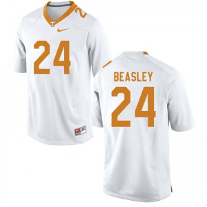 Mens Tennessee Volunteers Aaron Beasley #24 University White Jerseys 812876-171
