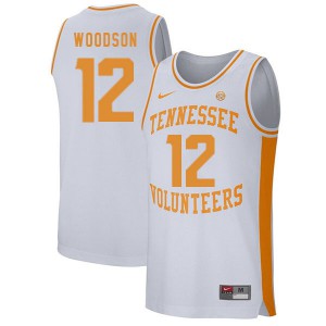 Men Tennessee Volunteers Brad Woodson #12 White University Jerseys 398789-655