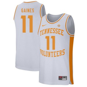 Mens Tennessee Volunteers Davonte Gaines #11 White Player Jersey 898696-771