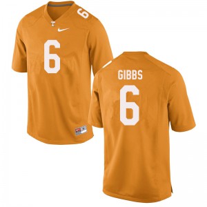 Men Tennessee Volunteers Deangelo Gibbs #6 Orange Official Jerseys 439806-739