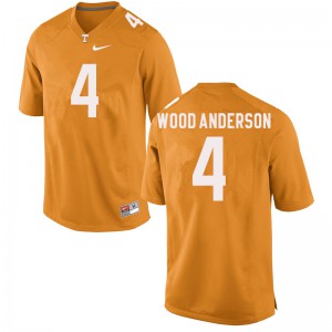 Men Tennessee Volunteers Dominick Wood-Anderson #4 Orange Stitched Jersey 289032-458