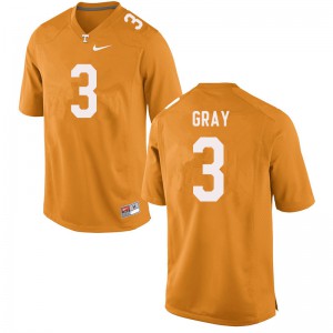 Mens Tennessee Volunteers Eric Gray #3 Orange Embroidery Jerseys 496245-777