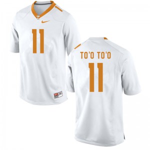 Mens Tennessee Volunteers Henry To'o To'o #11 White Football Jersey 965737-165