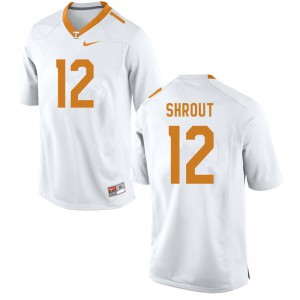 Men Tennessee Volunteers J.T. Shrout #12 White College Jersey 979676-734