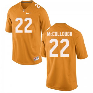 Mens Tennessee Volunteers Jaylen McCollough #22 Orange Stitch Jerseys 869357-562