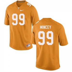 Mens Tennessee Volunteers John Mincey #99 Orange Player Jerseys 857463-447