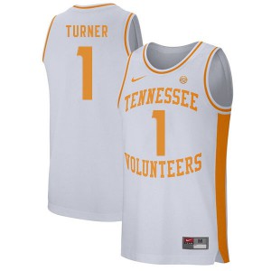 Men Tennessee Volunteers Lamonte Turner #1 University White Jersey 514547-273