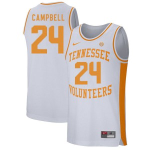 Men's Tennessee Volunteers Lucas Campbell #24 Stitch White Jersey 682736-399