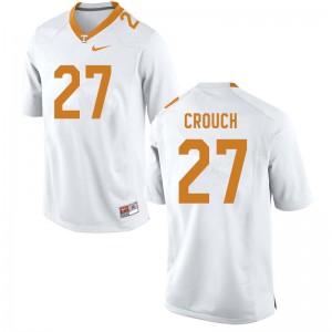Mens Tennessee Volunteers Quavaris Crouch #27 Player White Jerseys 155179-961