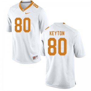 Men Tennessee Volunteers Ramel Keyton #80 Football White Jerseys 380882-116