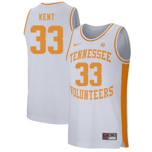 Mens Tennessee Volunteers Zach Kent #33 Stitch White Jerseys 437791-859