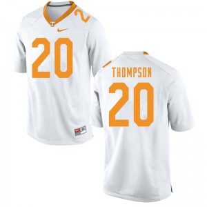 Men Tennessee Volunteers Bryce Thompson #20 White Embroidery Jerseys 247697-676