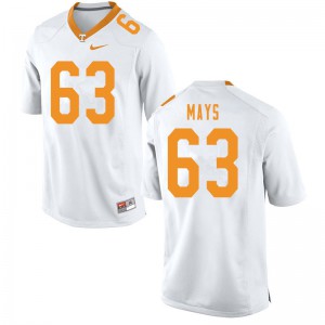 Mens Tennessee Volunteers Cooper Mays #63 White College Jersey 497282-904