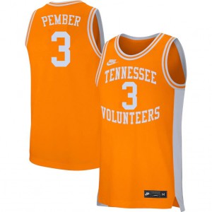 Men's Tennessee Volunteers Drew Pember #3 University Orange Jerseys 654388-165