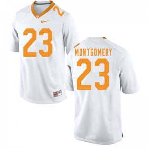 Men Tennessee Volunteers Isaiah Montgomery #23 White Official Jerseys 877836-207