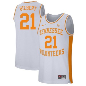 Men Tennessee Volunteers Kent Gilbert #21 White Official Jersey 148331-248