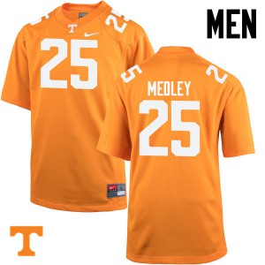 Mens Tennessee Volunteers Aaron Medley #25 Orange Football Jersey 354148-984
