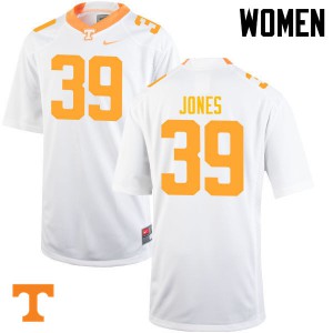 Women's Tennessee Volunteers Alex Jones #39 White Football Jersey 831079-211