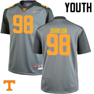 Youth Tennessee Volunteers Alexis Johnson #98 Gray University Jersey 485701-999