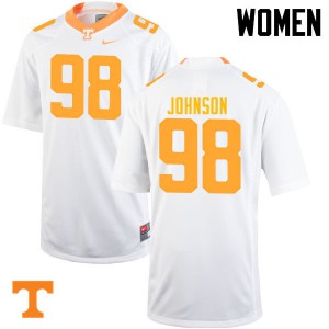 Women Tennessee Volunteers Alexis Johnson #98 Official White Jersey 521320-717