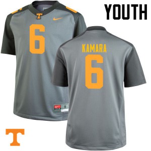 Youth Tennessee Volunteers Alvin Kamara #6 Gray NCAA Jersey 605617-233