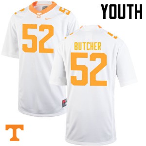Youth Tennessee Volunteers Andrew Butcher #52 College White Jersey 205875-801