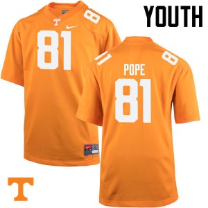 Youth Tennessee Volunteers Austin Pope #81 Orange High School Jerseys 538363-518