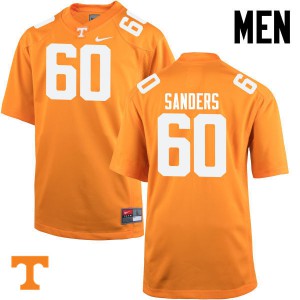 Mens Tennessee Volunteers Austin Sanders #60 Orange Football Jersey 306063-942