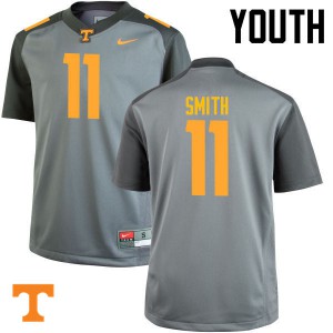 Youth Tennessee Volunteers Austin Smith #11 Stitch Gray Jerseys 191330-866