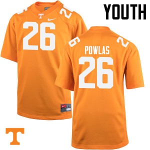 Youth Tennessee Volunteers Ben Powlas #26 Official Orange Jerseys 450645-195