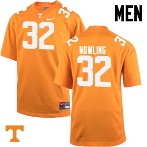 Mens Tennessee Volunteers Billy Nowling #32 Orange Stitch Jerseys 386203-260