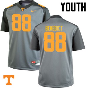 Youth Tennessee Volunteers Brandon Benedict #88 Player Gray Jersey 839756-988