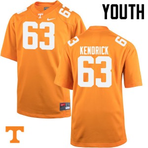 Youth Tennessee Volunteers Brett Kendrick #63 Football Orange Jerseys 612474-442