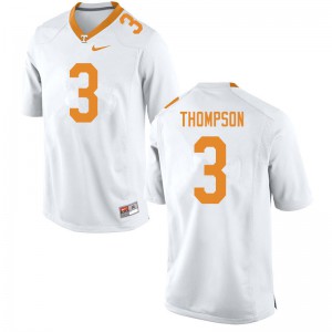 Men Tennessee Volunteers Bryce Thompson #3 White Stitched Jerseys 437836-361