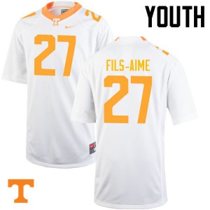 Youth Tennessee Volunteers Carlin Fils-Aime #27 White Football Jerseys 725792-489
