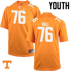 Youth Tennessee Volunteers Chance Hall #76 Orange Football Jerseys 385172-773