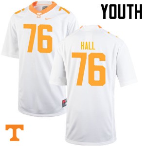 Youth Tennessee Volunteers Chance Hall #76 Embroidery White Jerseys 579250-189