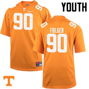 Youth Tennessee Volunteers Charles Folger #90 Orange High School Jersey 558191-940