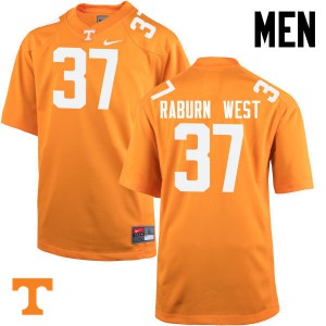 Men's Tennessee Volunteers Charles Raburn West #37 Football Orange Jerseys 964461-700