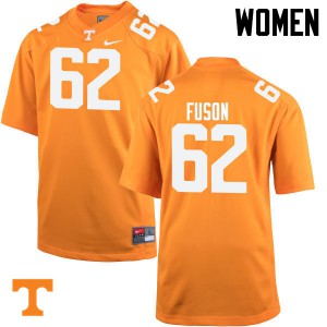Women's Tennessee Volunteers Clyde Fuson #62 Orange Embroidery Jersey 219253-835