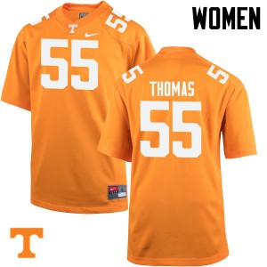 Women's Tennessee Volunteers Coleman Thomas #55 Orange College Jerseys 278278-759