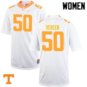 Womens Tennessee Volunteers Corey Vereen #50 Embroidery White Jersey 253780-231