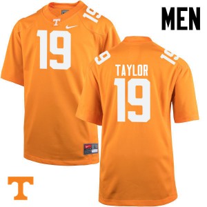 Men Tennessee Volunteers Darrell Taylor #19 Stitch Orange Jerseys 651492-370